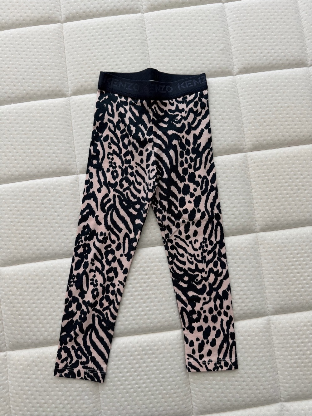 Kenzo Kids Pink and Black Leopard-Print Leggings